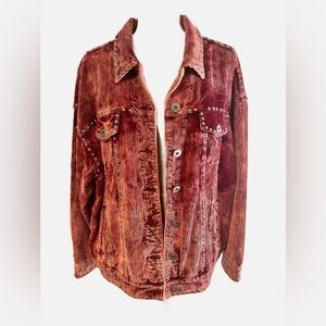 Corduroy studded jacket